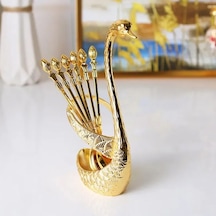 Tenfowee Şık Kuğu Desenli Çay Kaşığı Seti - Pratik Ve Dayanıklı Mutfak Aksesuarı