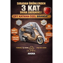 Carguard Arora Cappucino 50cc Ve 125cc Uyumlu Fitilli Motosiklet Brandası Motor Örtüsü-arka Çanta Uyumlu