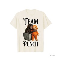 Flood Of Style Takım Punch Japonya Bebek Maymun Yumruk T-shirt Erkekler Kadınlar Için % 100% Pamuk T Shirt K Bej