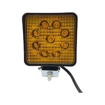 10v-30v Çalışma Lambası 9 X 3w Power Ledli Kare 126 107 Mm Sarı