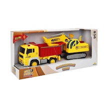 S00001999 1/20 İnşaat Araçları 2li Ses/ışık -sun Açık Mavi