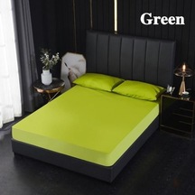 Novahub Yeşil Yeni Renkli Yatak Örtüsü Su Geçirmez Yatak Koruyucu Pamuk Yumuşak Ve Rahat Tüm Yatak Boyutlarına Uygun Yıkanabilir Yeşil Yeşil