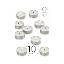 Yasemin Kokulu Tealight Mum 4 Saat Yanar Dekoratif Mumluk Mumu 10 Adet