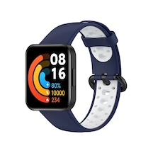 Newface Xiaomi Redmi Watch 2 Spor Delikli Kordon - Lacivert-beyaz
