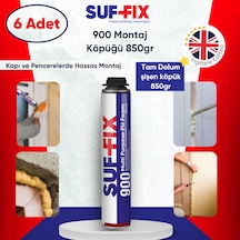 Suf-fix 900 Tabancalı Pu Montaj Köpüğü 750ml 6 Adet Profesyonel Yalıtım Köpüğü