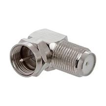 F Connector 90 Derece Erkek Dişi