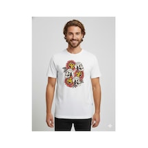 Jack & Jones Jack Jones Joranatomy Skull Tee Ss Crew Neck Ln Erkek Beyaz Tshirt 12272966-01 Beyaz