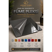 10 Adet 1mm Dekoratif Kare Füme Pleksi - 10x10, 15x15, 20x20, 25x25, 30x30, 35x35, 40x40 Cm Kendinden Yapışkanlı Duvar Dekorasyonu Ürünü Pleksi Ayna Beklentisiyle Almayınız