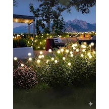 2 Adet Solar 6 Led'li Güneş Enerjili Ateş Böceği Bahçe Balkon Saksı Aydınlatması Lamba