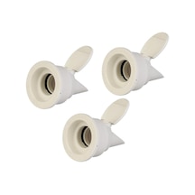 3'lü Set Lavabo Ve Eviye Gideri Çekvalfli Adaptör Conta, Ø50mm, Koku Önleyici, Su Sızdırmaz