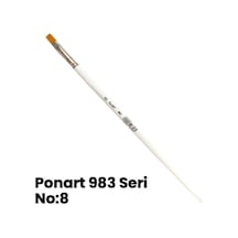 Ponart 983 Seri Düz Kesik Uçlu Fırça No 8