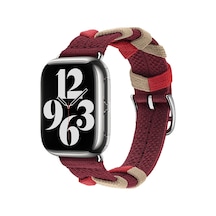Apple Uyumlu  Watch 38mm Zore Krd-97 Sarmal Örgü Tasarımlı Kordon