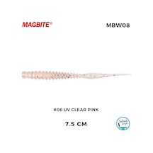 Magbite Booty Boost 7.5cm 06 Uv Clear Pink Kokulu Silikon Yem 6 Adet