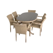 Sunsire 90x160 Rattan Bahçe Masa Takımı Rehome