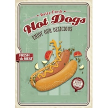 Hotdog Temalı Model Mdf Tablo 35cm X50cm