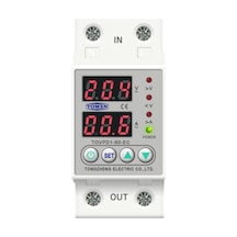 Tomzn Voltaj Ve Akım Koruma Rölesi Yüksek Alçak Gerilim Akım Koruyucu 63a Elektrik Bekçisi