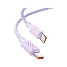 Ca-3672 Crystal Serisi Type-c Type-c 100w Pd Hızlı Şarj Ve Örgü Kablo Mor 1.2m