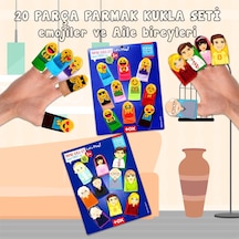 2 Set - 20 Parça Tox Emojiler Ve Aile Bireyleri Parmak Kukla T106