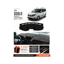Fiat Doblo 2007-2015 Airbagli Küçük Ekran Uyumlu Torpido Örtüsü - Siyah Kahverengi