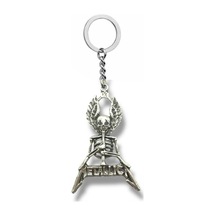 Metallica Kanatlı İskelet Gümüş Renk Unisex Metal Anahtarlık Rock Ve Metal Aksesuar