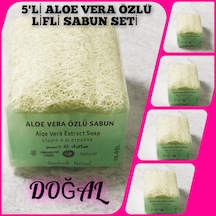 Beş Adet Aloe Vera Özlü Kabak Lifli Güzellik Sabunu