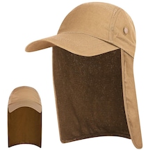 Erkekler Upf 50+ Güneş Koruma Şapkası Geniş Kenarlı Balıkçılık Güneşlikli Şapka Boyun Kapaklı Renk: Haki