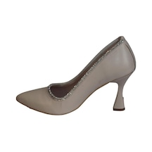 Yazkış Kadın Siyah Ten Kenarları Taşlı 8cm Kadeh Topuk Düğün Nişan Abiye Stiletto Abiye Ayakkabı 001