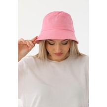 Kadın Balıkçı Pembe Kova Bucket Şapka Pembe