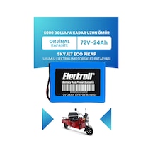 Skyjet Eco Pikap Uyumlu Batarya Standart Kapasite Lifepo4 72v 24ah Elektrikli Motorsiklet Bataryası