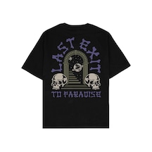 Last Exit Siyah Oversize Unisex T-shirt Siyah