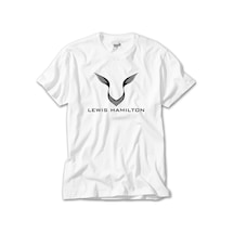 Lewis Hamiltn Logo Beyaz Tişört Beyaz
