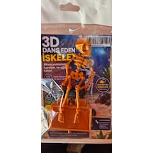 3d Dans Eden İskelet Koyu Altın Sarısı