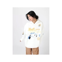 Tarzsokak Holy Powers Beyaz Oversize Unisex Kapüşonlu
