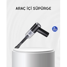 Mey İthalat Kablosuz El Süpürgesi Araç İçi Temizlik İçin 5500pa Güçlü Emiş, Usb Şarjlı Diğer
