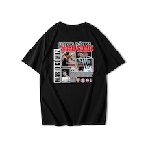 Brz Collection Unisex Oversize Mario Gomez T-shirt Siyah