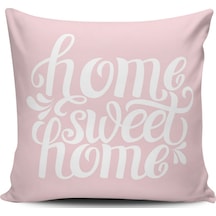 Kırlent Dünyası Home Sweet Home Dijital Baskılı Kırlent Kılıfı (387635462)