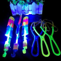 25 Adet Renkli Led Işıklı Sapan Çevirmeli Model Renkli Uçan Ufo Oyuncak Işıklı Sapan Tatil Hediyesi