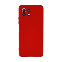 Xiaomi Mi 11 Lite Uyumlu Kılıf Nano İçi Kadife Silikon - Kırmızı