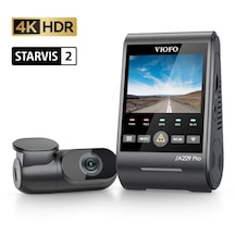 Viofo A229 Pro 2 Kameralı Ön+arka 4k+2k Hdr Sony Starvis 2 Sensörlü Wi-fi Gps'li Araç Kamerası