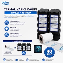 X30 Tr - 300 Tr - 220 Tr - 400 Tr Yazarkasa Termal Pos Rulosu 4 Paket - 40 Adet