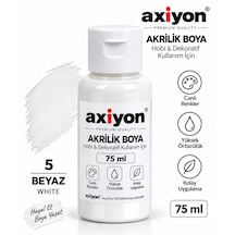Axiyon Art Akrilik Boya 75 Ml Beyaz Su Bazlı Hobi Ve Dekoratif Boya Diğer