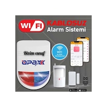 Ekonomik Alarm Seti Opax Bgr-12 Wıfı Kablosuz Siren Alarm Sistemi Mobil Uygulamalı