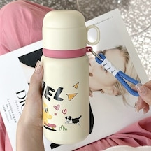 Kadınlar Için Basit Termos Bardak, Doğrudan Içme Kahve Fincanı, Öğrenci Taşınabilir Su Bardağı, Kadın Ofis Su Bardağı Bwe06e Siyah - Beyaz