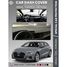 Audi A3 2020+ Torpido Örtüsü Ön Göğüs Koruma Torpido Koruma Araca Özel Kaymaz Kolay Montaj Gri