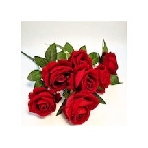 7li Kadife Kırmızı Gül Kırmızı - 825731680 Kırmızı