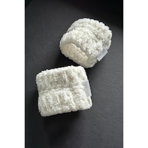 Welsoft Mikrofiber Bileklik Seti, Beyaz, 2'li Paket, Kadın Ve Erkek İçin, Makyaj Temizleme, Yüz