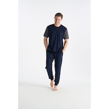 U.S. Polo Assn. Lisanslı Erkek Lacivert Pijama Takım 19036