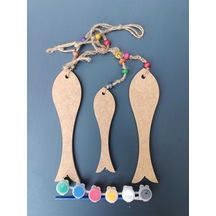 Na Neşeli Ahşap Ipli Sarkaç Takımı Oda , Kapı , Duvar , Balkon , Bahçe ,yazlık Süsü. Okul Etkinlik ,ham Ahşap Boyama Model Uzaunbalık.