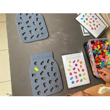 Montessori İlaç Kavanozu Düzme Oyunu