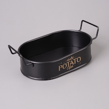 Mini Oval Patates & Cips Sunumluk - 21x13 Cm Çok Renkli